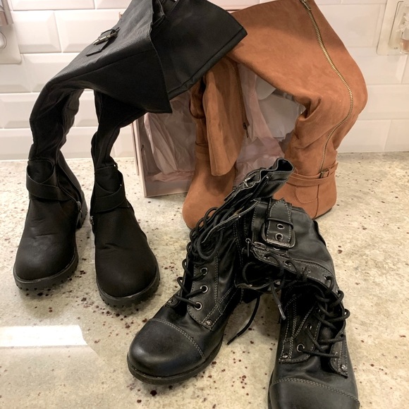None Shoes - Total of 4 pairs of size 7 boots 🥾